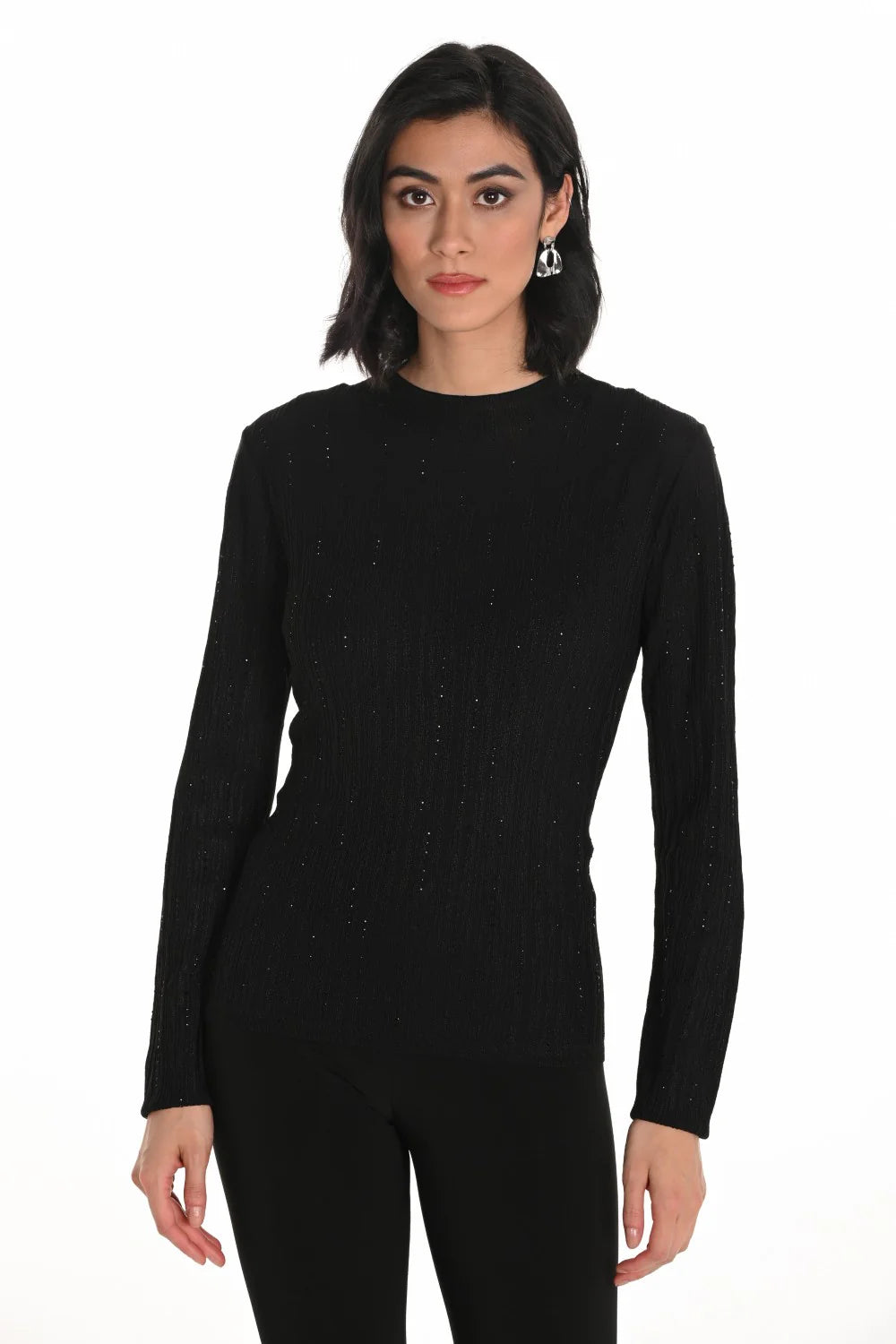 FRANK LYMAN KNIT TOP BLACK, 253707