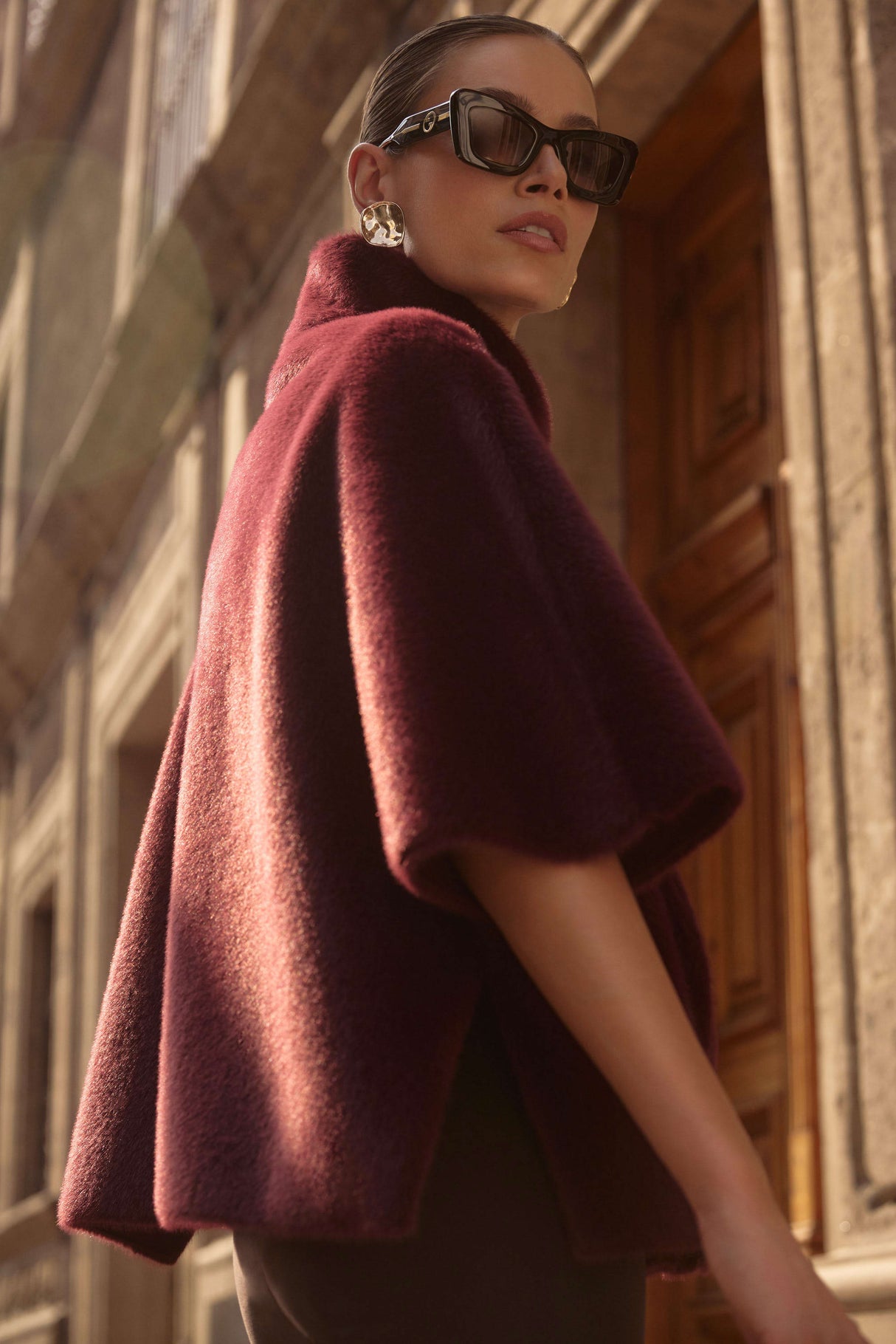 JOSEPH RIBKOFF, Bonded Faux Fur Suede Jacket, 253924