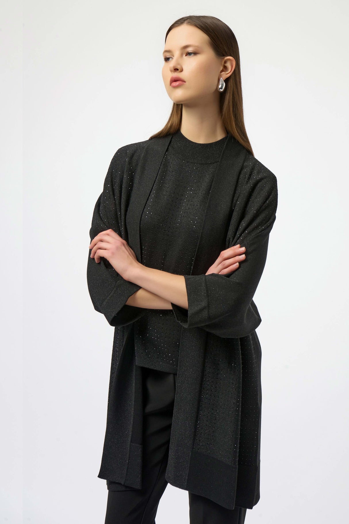 Sweater Knit Cover-Up with Iron-On Detail 254937