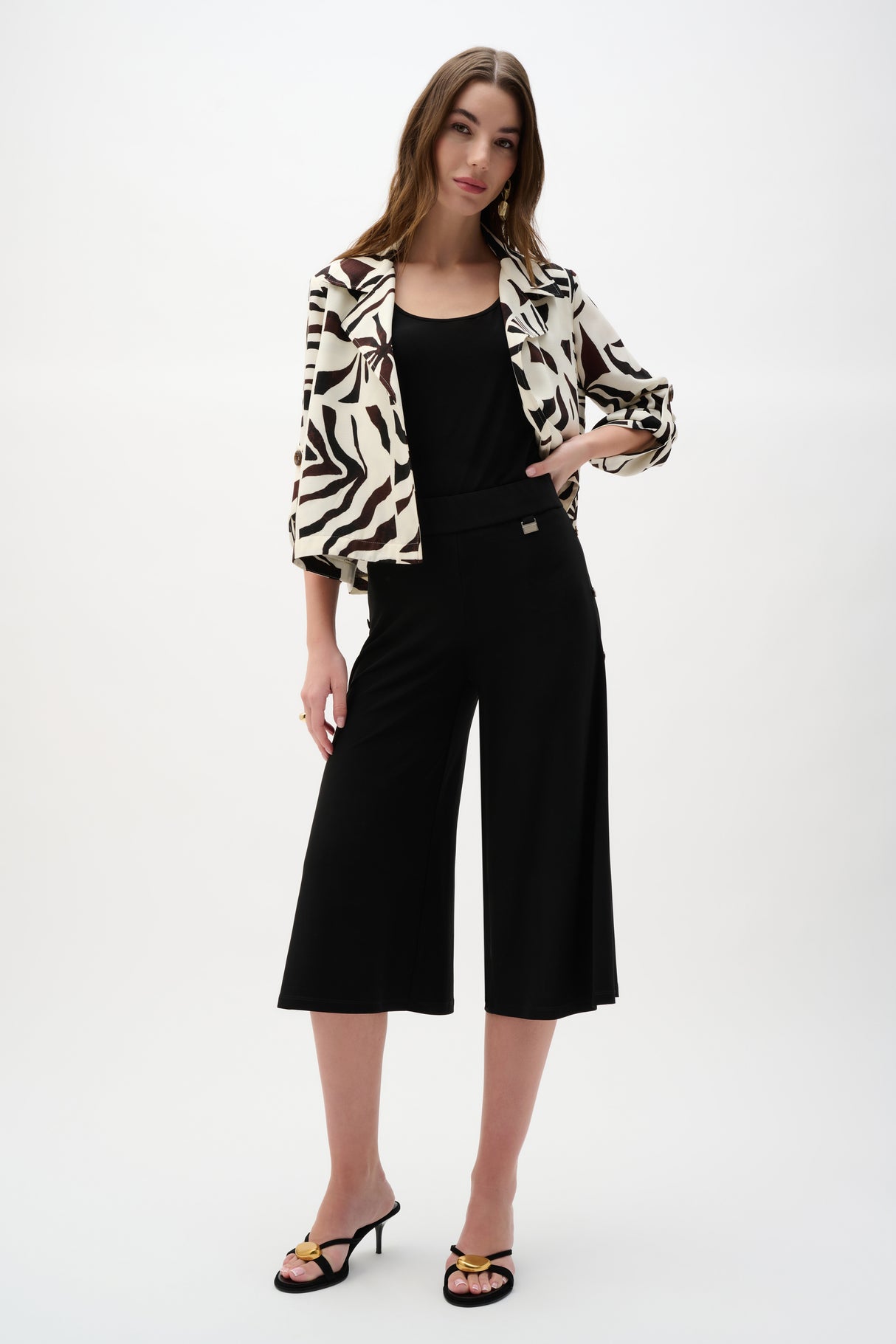 Joseph Ribkoff Silky Knit Wide Leg Culotte Pants 262008