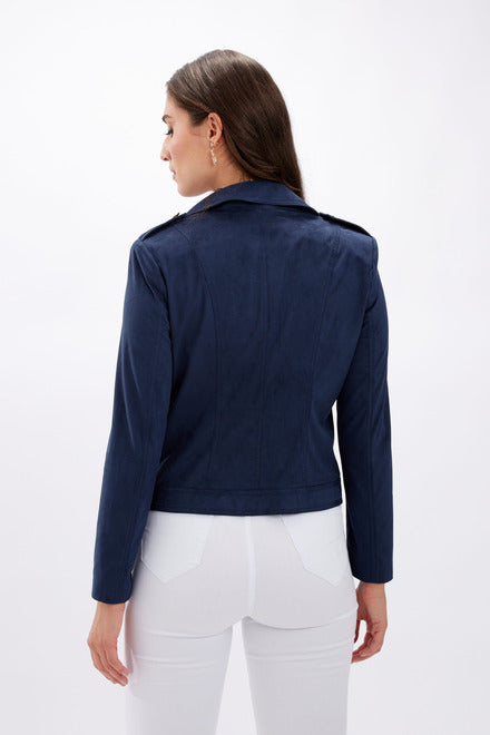 Frank Lyman 246206U Navy Blue suede jacket