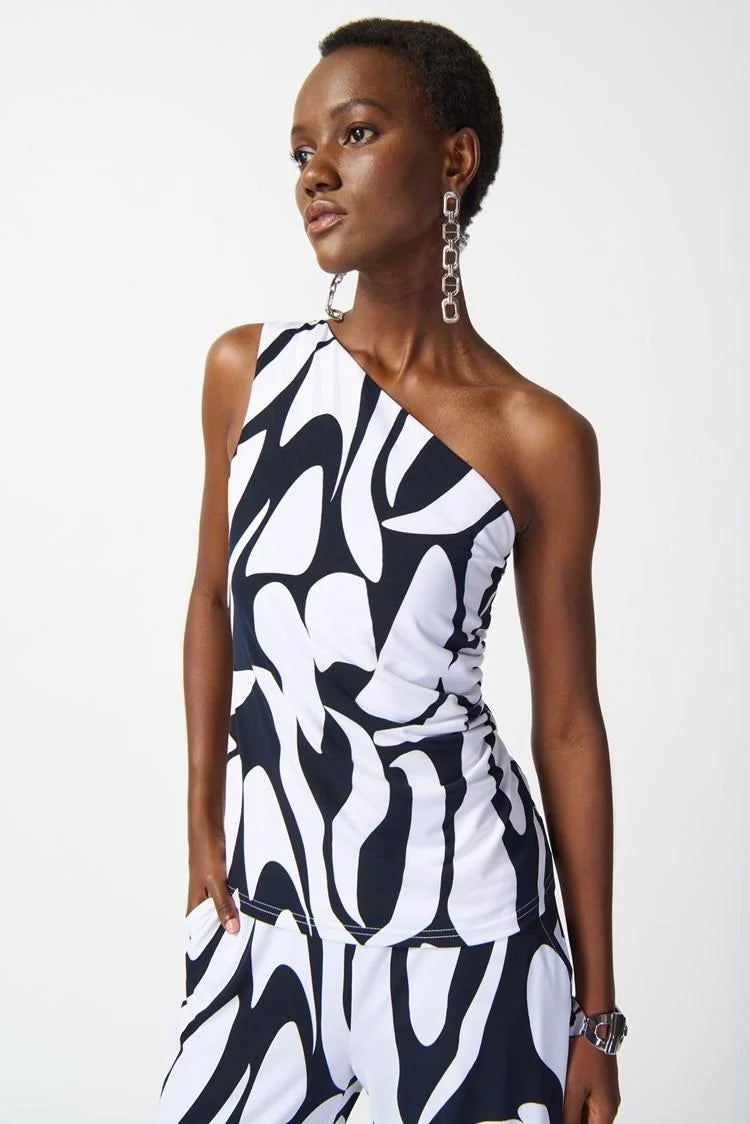 Joseph Ribkoff 242108 One shoulder top
