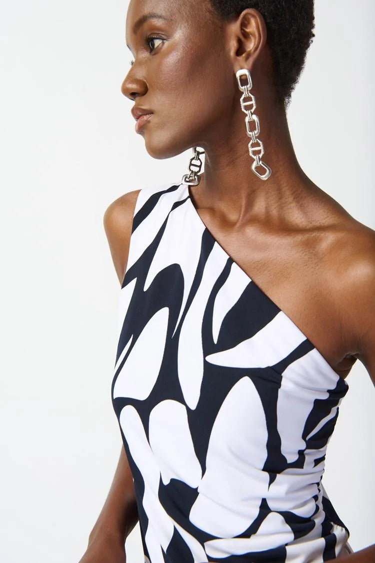 Joseph Ribkoff 242108 One shoulder top