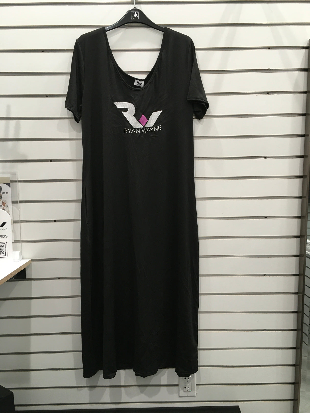 RW Black long slip dress