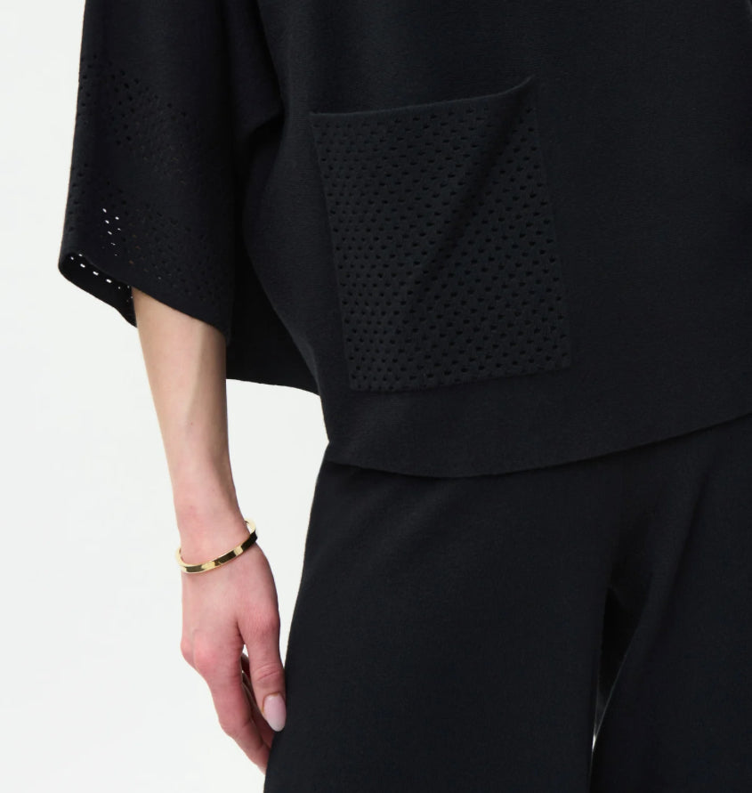 Joseph Ribkoff 224950 Black LDS Top