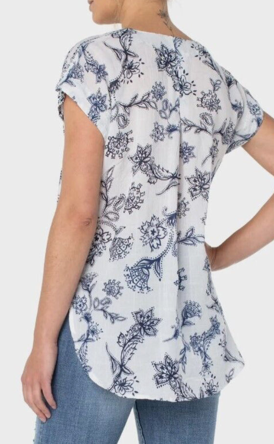 Liverpool LM8688Y19P61 BATIK FLORAL PAISLY BLOUSE