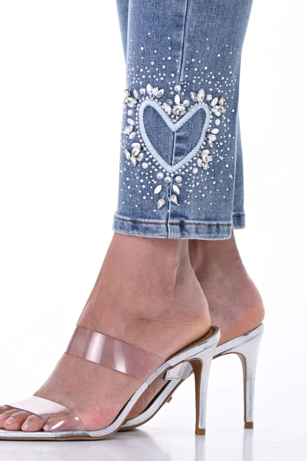 Frank Lyman 246205U Heart embellished bling jeans