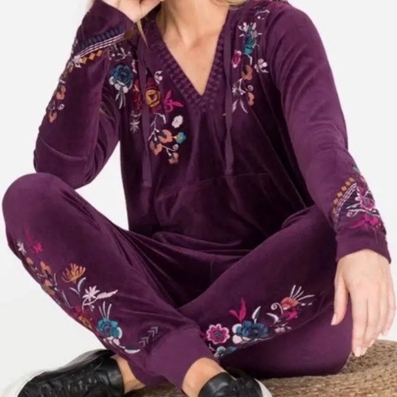 Johnny Was J15421-9 Tinasha Velour Oullover Hoodie