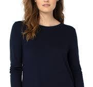 LIVERPOOL 3/4 SLEEVE KNIT TEE IN Black LM8226K40