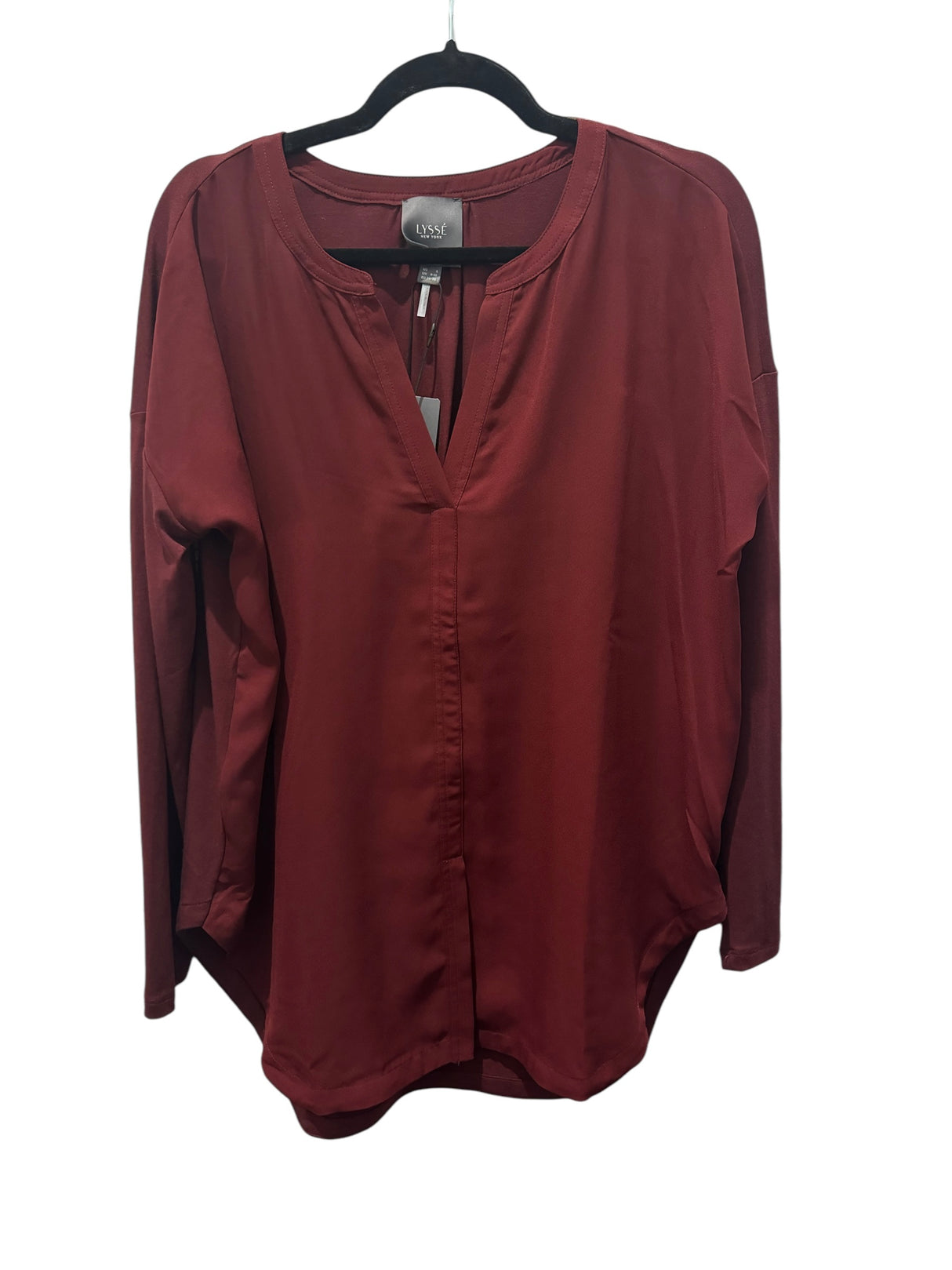 Lysee’ RN 135286 Burgundy color Blouse 23-2253-M4