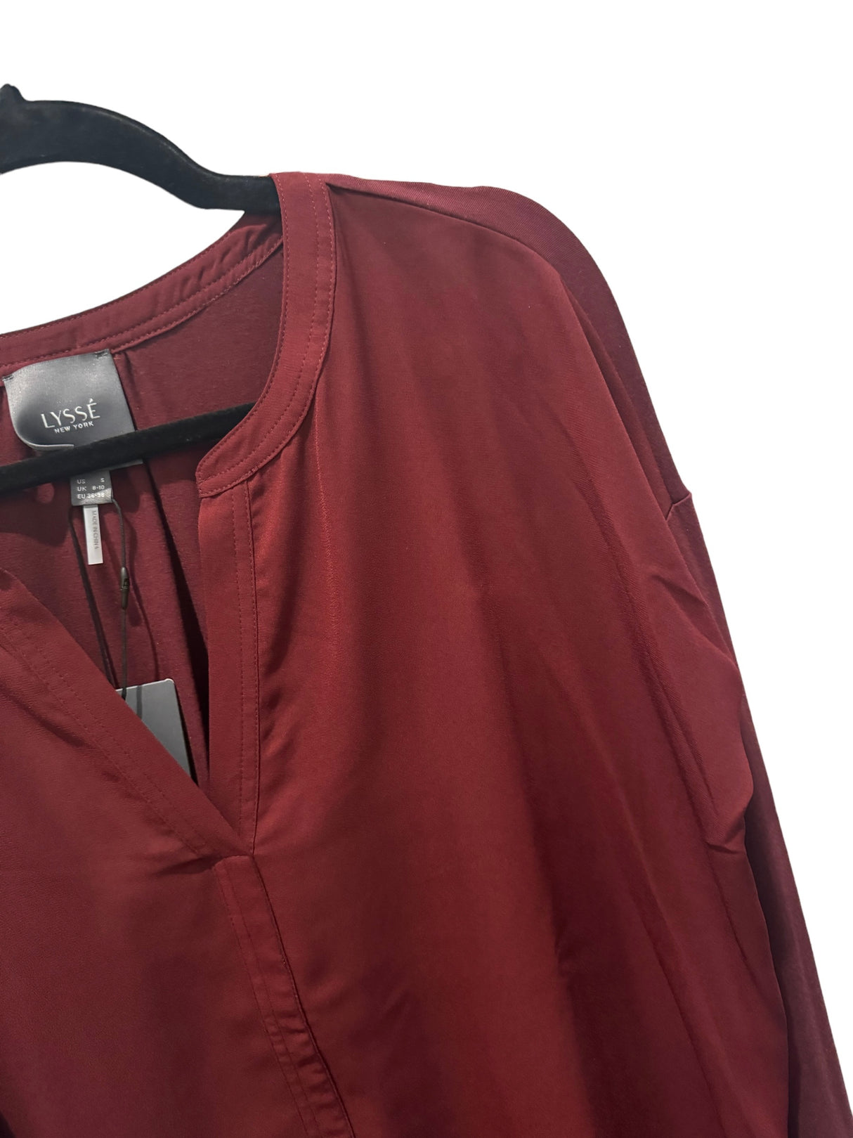 Lysee’ RN 135286 Burgundy color Blouse 23-2253-M4
