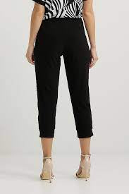 JOSEPH RIBKOFF 222138 BLACK/TAN PANTS