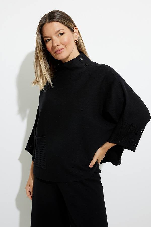 Joseph Ribkoff 224950 Black LDS Top