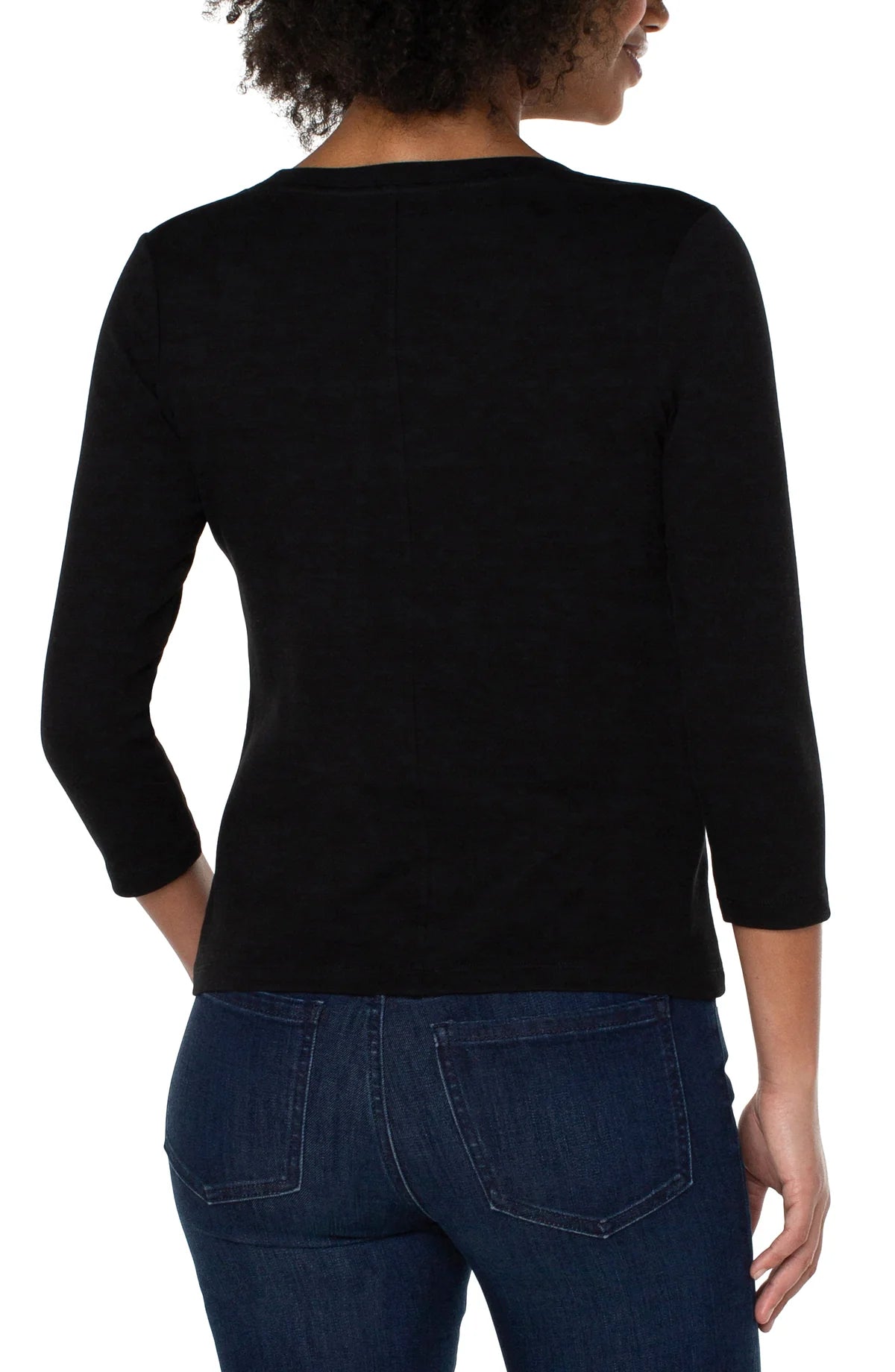 LIVERPOOL LM8397SW2 RAGLAN SWEATER BLACK