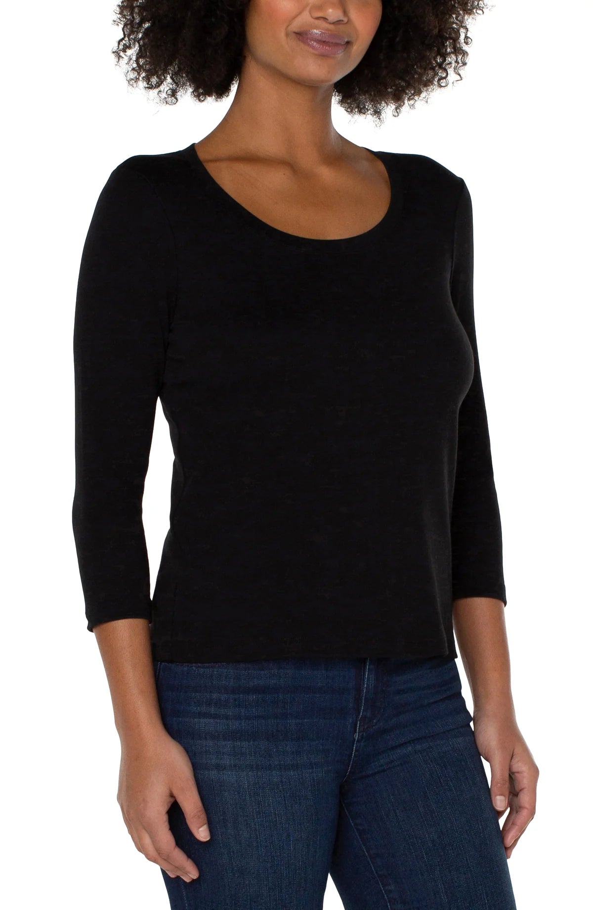 LIVERPOOL LM8397SW2 RAGLAN SWEATER BLACK