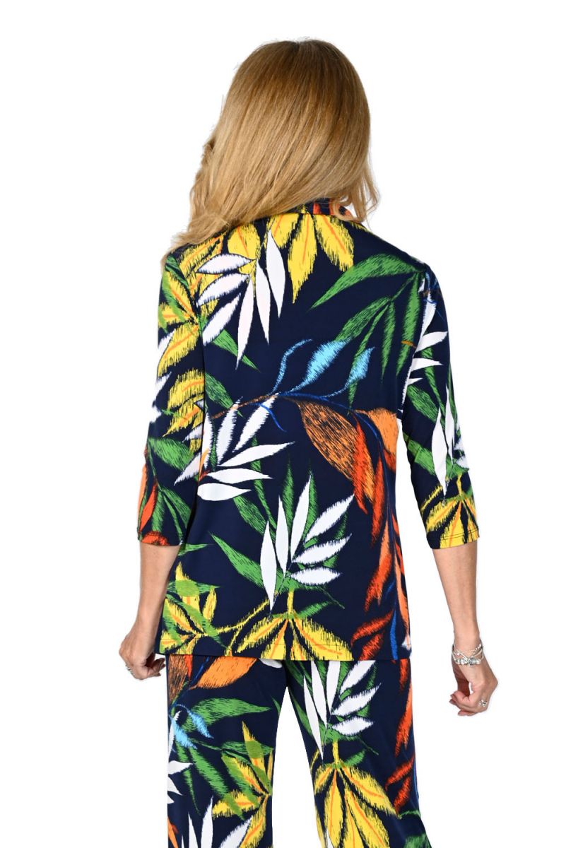 Frank Lyman 231232 Navy/Orange Throw Over