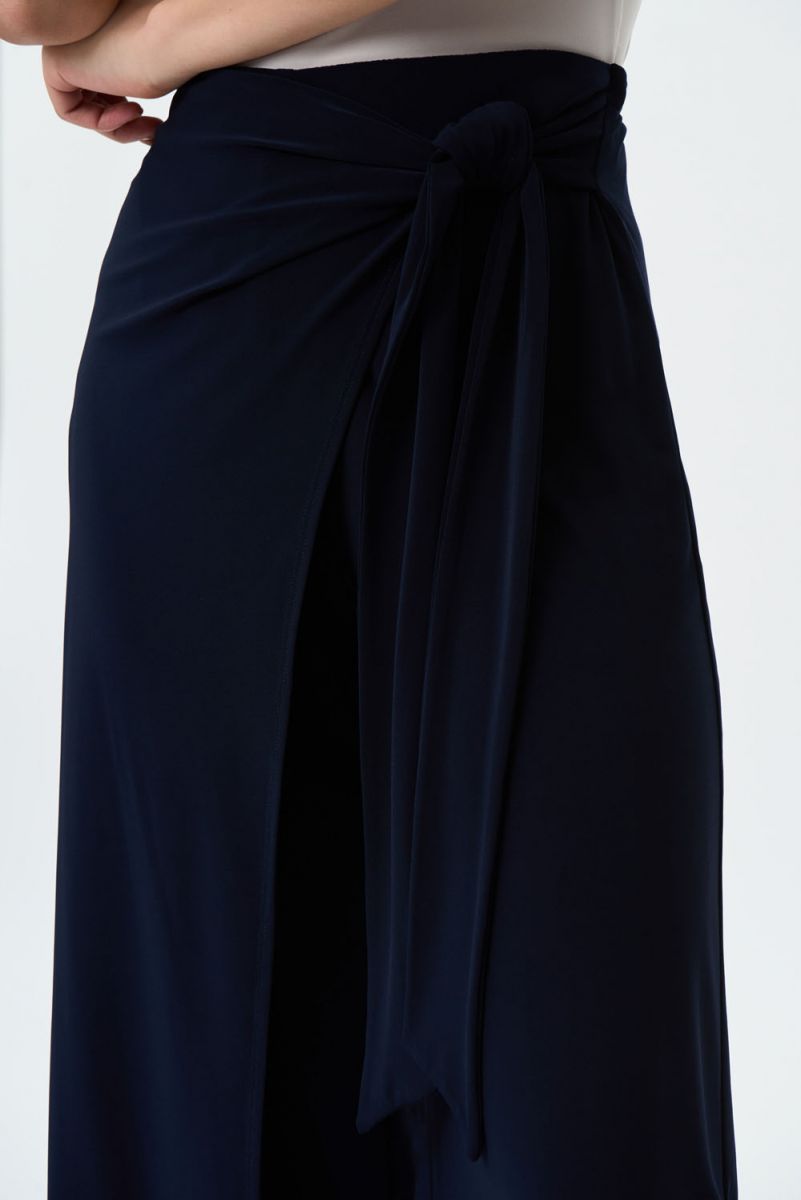 Joseph Ribkoff 231140 Midnight Blue Wide Leg High-Wasted Pants