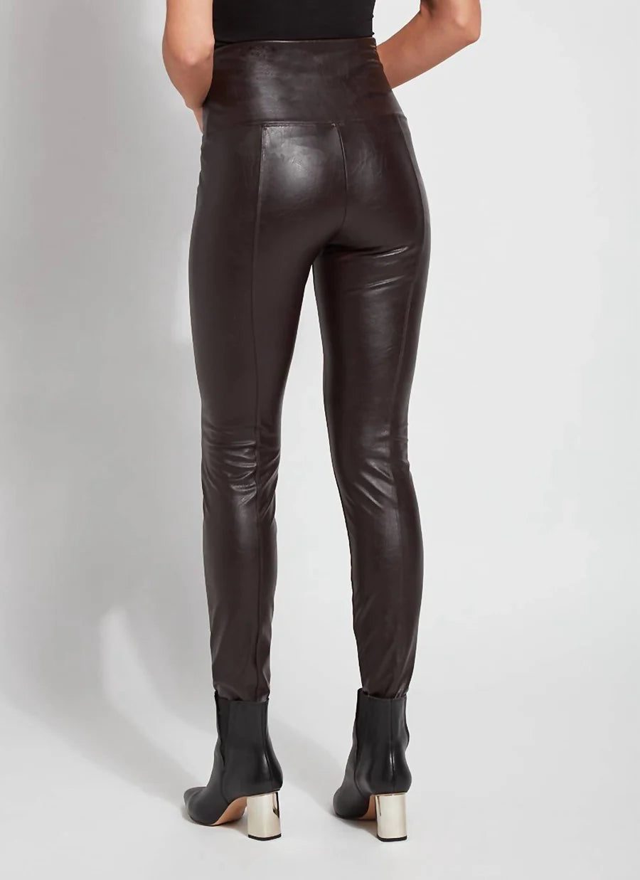 LYSSE 10-2384-M8 TEXTURED LEATHER LEGGINGS PINE