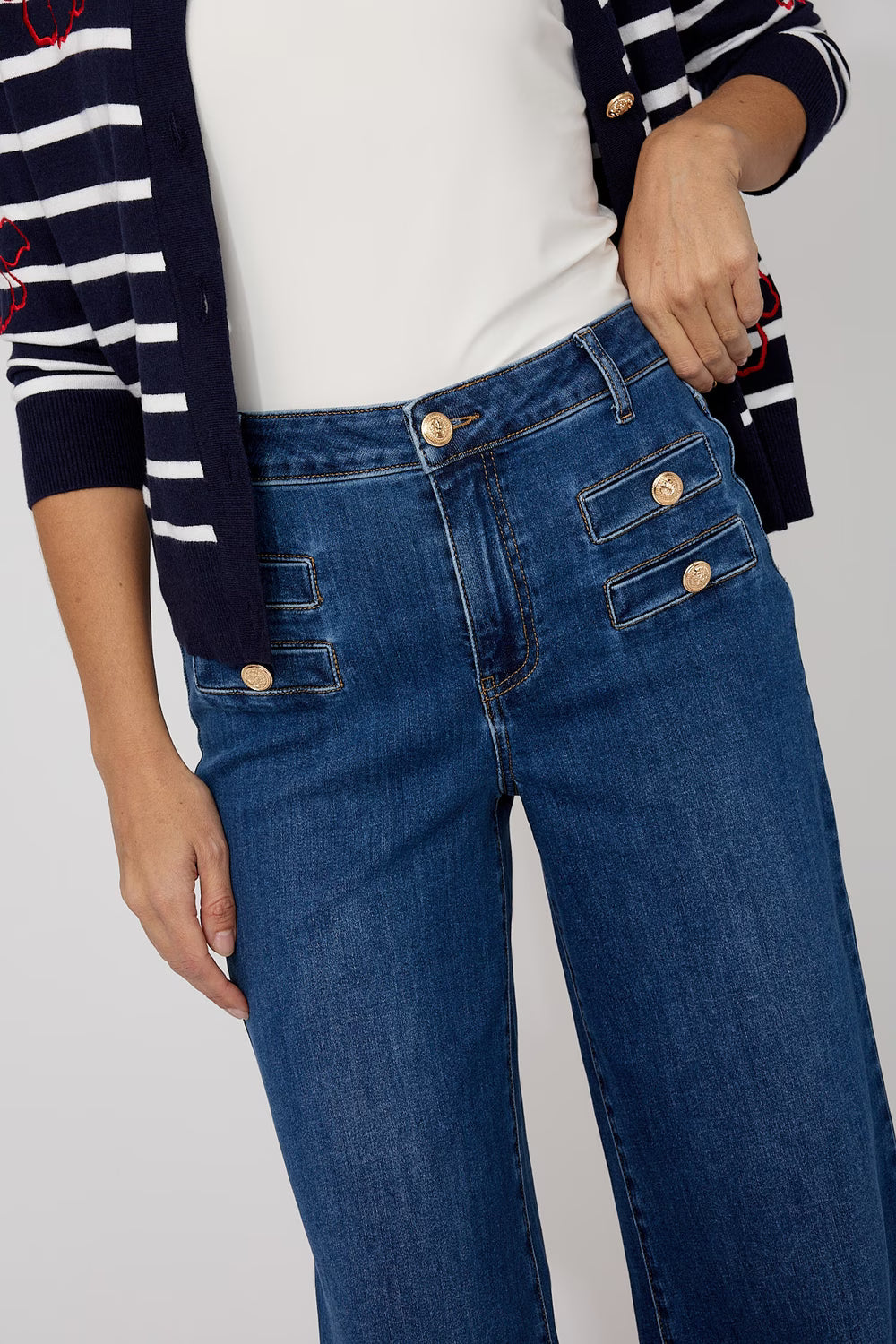 FRANK LYMAN WOVEN DENIM PANT BLUE 266540