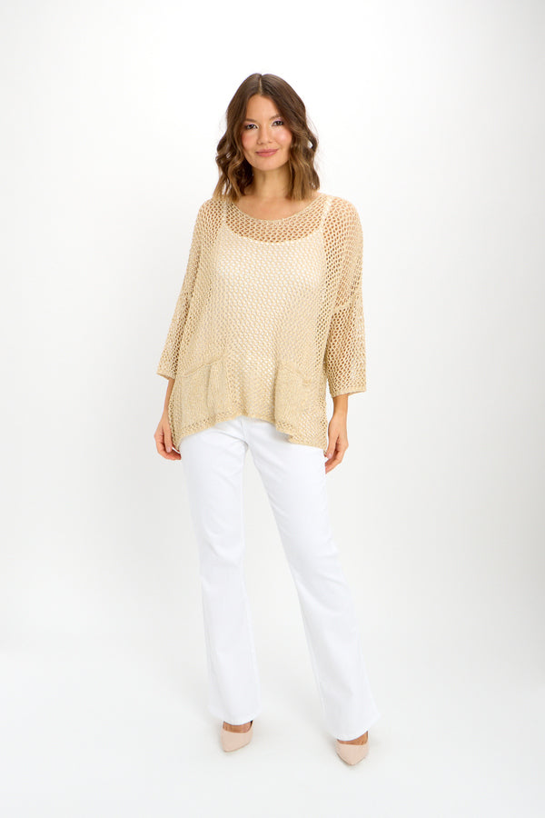 KNIT TOP SAND 241334U