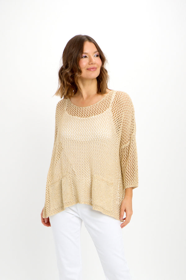 KNIT TOP SAND 241334U