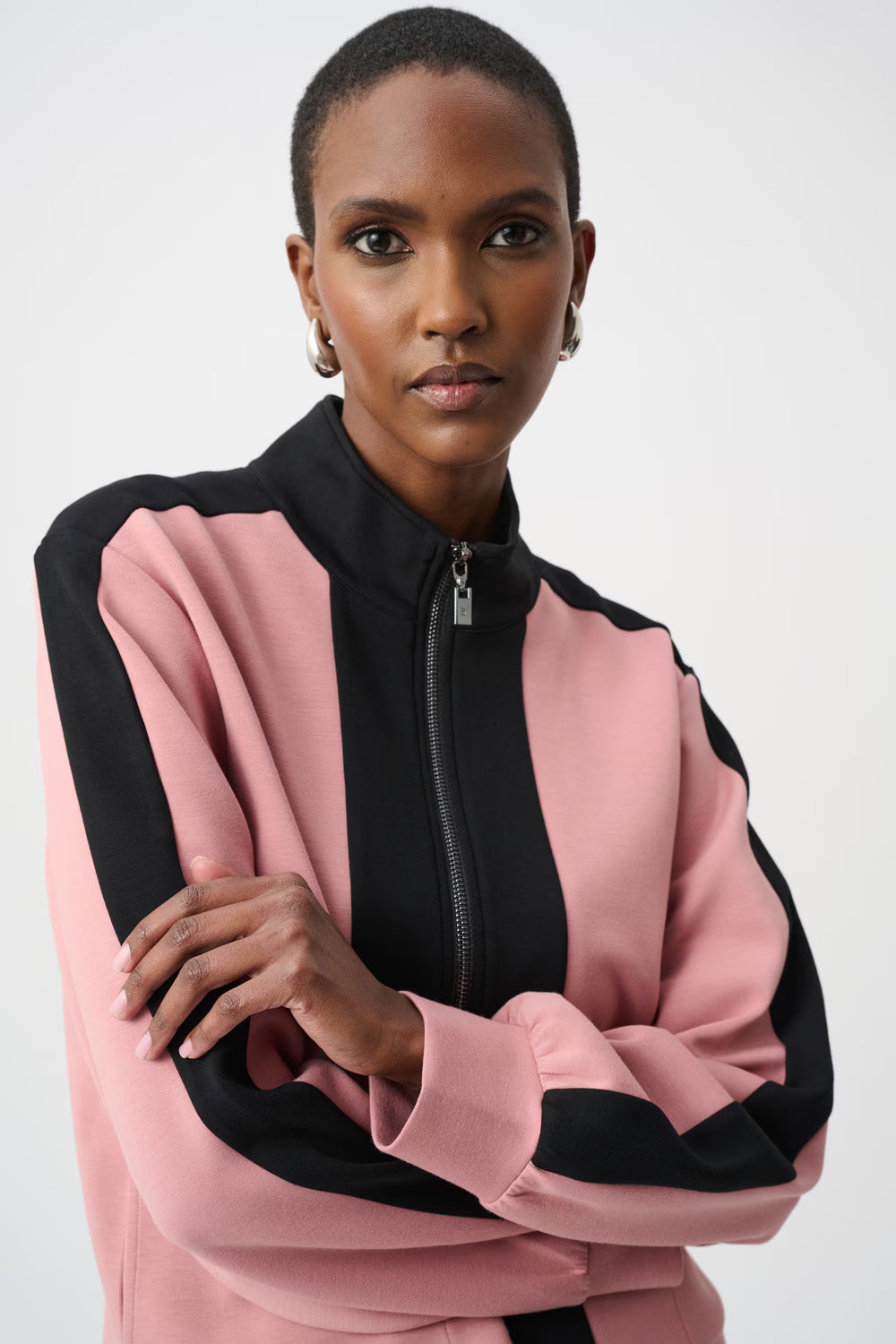 263621 Joseph Ribkoff Black/Vintage Rose Athleisure Wear