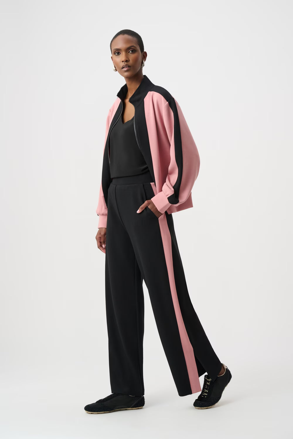 263622 Joseph Ribkoff Black/Vintage Rose Athleisure Wear