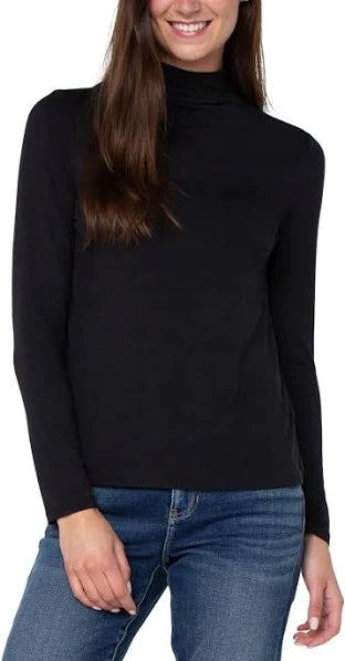 LIVERPOOL LONG SLEEVES MOCK NECK KNIT TOP LM8229K61