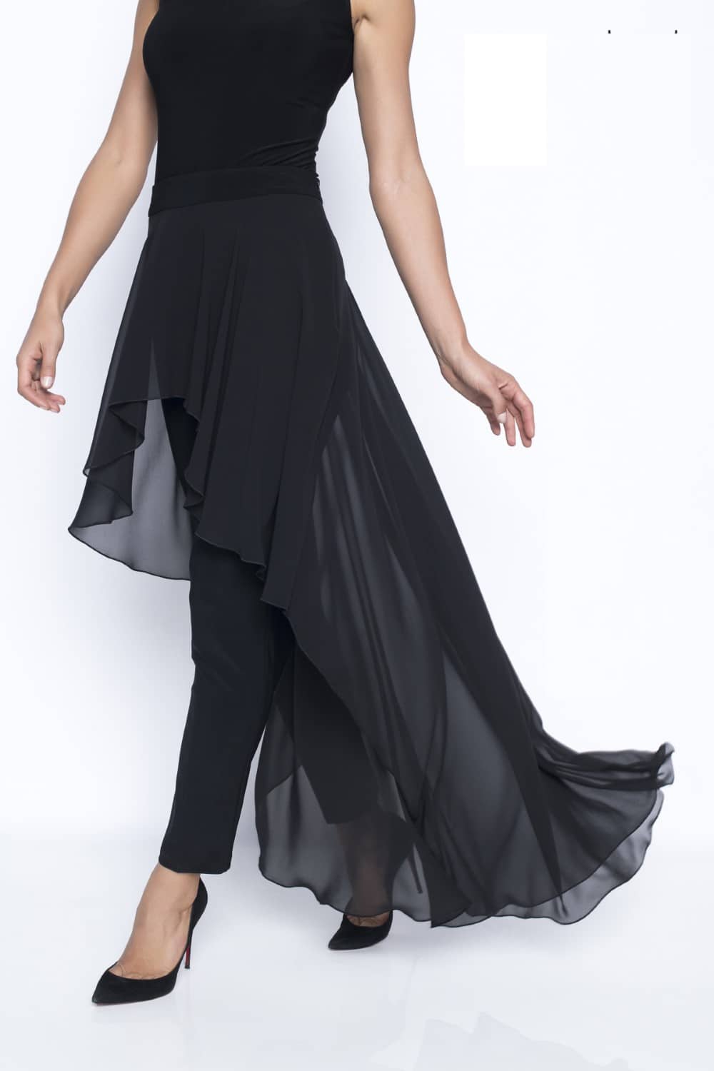 FRANK LYMAN BLACK PANT WITH OVERLAY STYLE 195091