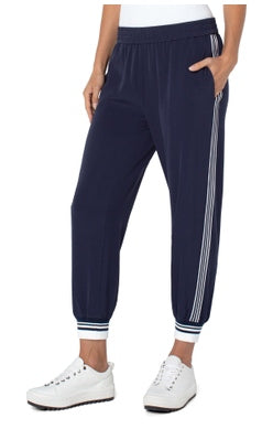 LIVERPOOL PULL-ON JOGGER W/SIDE STRIPE INS STYLE: LM5655TK90