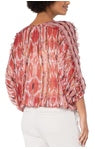 LIVERPOOL RUFFLE SLEEVE DOLMAN POPOVER IN DESERT BLOSSOM STYLE: LM8624H64P38