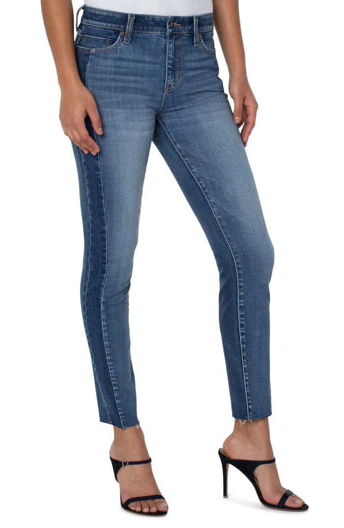 Liverpool LM2582VH Blocked Abby Ankle Skinny w/cut hem