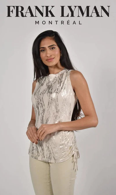 FRANK LYMAN CHAMPAGNE KNIT TOP STYLE: 221170