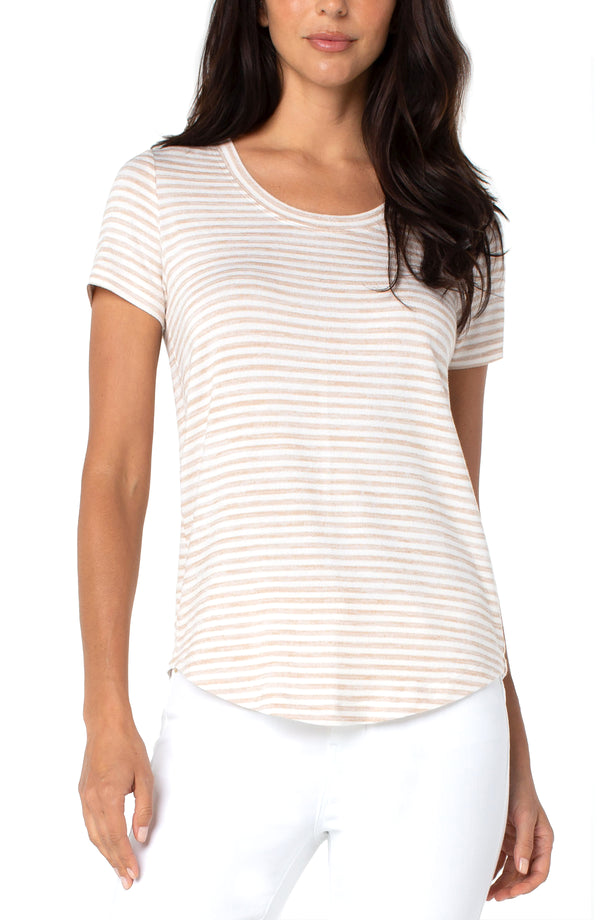 LIVERPOOL SCOOP NECK SHORT SLEEVE TEE LM8383KG