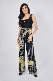FRANK LYMAN 226434 BLACK/YELLOW KNIT PANT