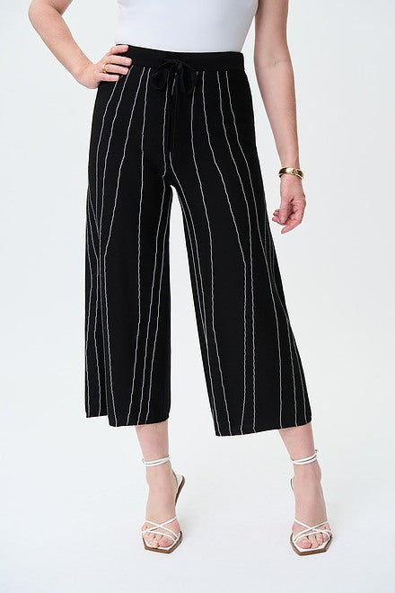 Joseph Ribkoff 231939 LDS Black w/ White Stripe Pant