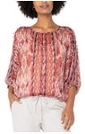 LIVERPOOL RUFFLE SLEEVE DOLMAN POPOVER IN DESERT BLOSSOM STYLE: LM8624H64P38