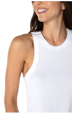 LIVERPOOL RACERBACK TANK TOP IN CREAM STYLE: LM8595K40