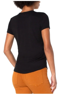 LIVERPOOL SHORT SLEEVE HENLEY TEE STYLE: LM8568K40 Black