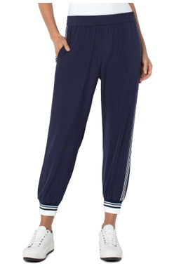 LIVERPOOL PULL-ON JOGGER W/SIDE STRIPE INS STYLE: LM5655TK90