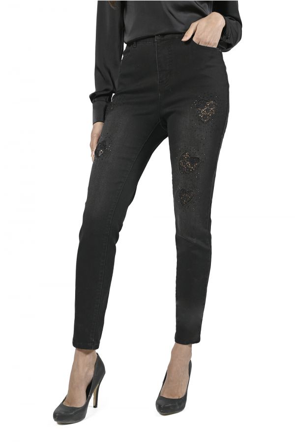 Frank Lyman 224543U Charcoal denim jean pants