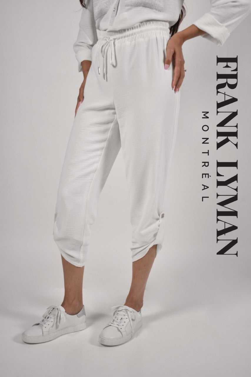FRANK LYMAN OFF WHITE WOVEN PANT STYLE: 226239