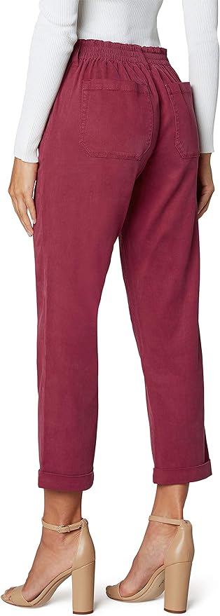 Liverpool Women's Utility Pant with Drawstring LM5590ME Raspberry Color