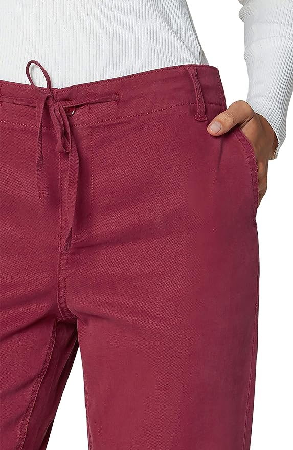 Liverpool Women's Utility Pant with Drawstring LM5590ME Raspberry Color