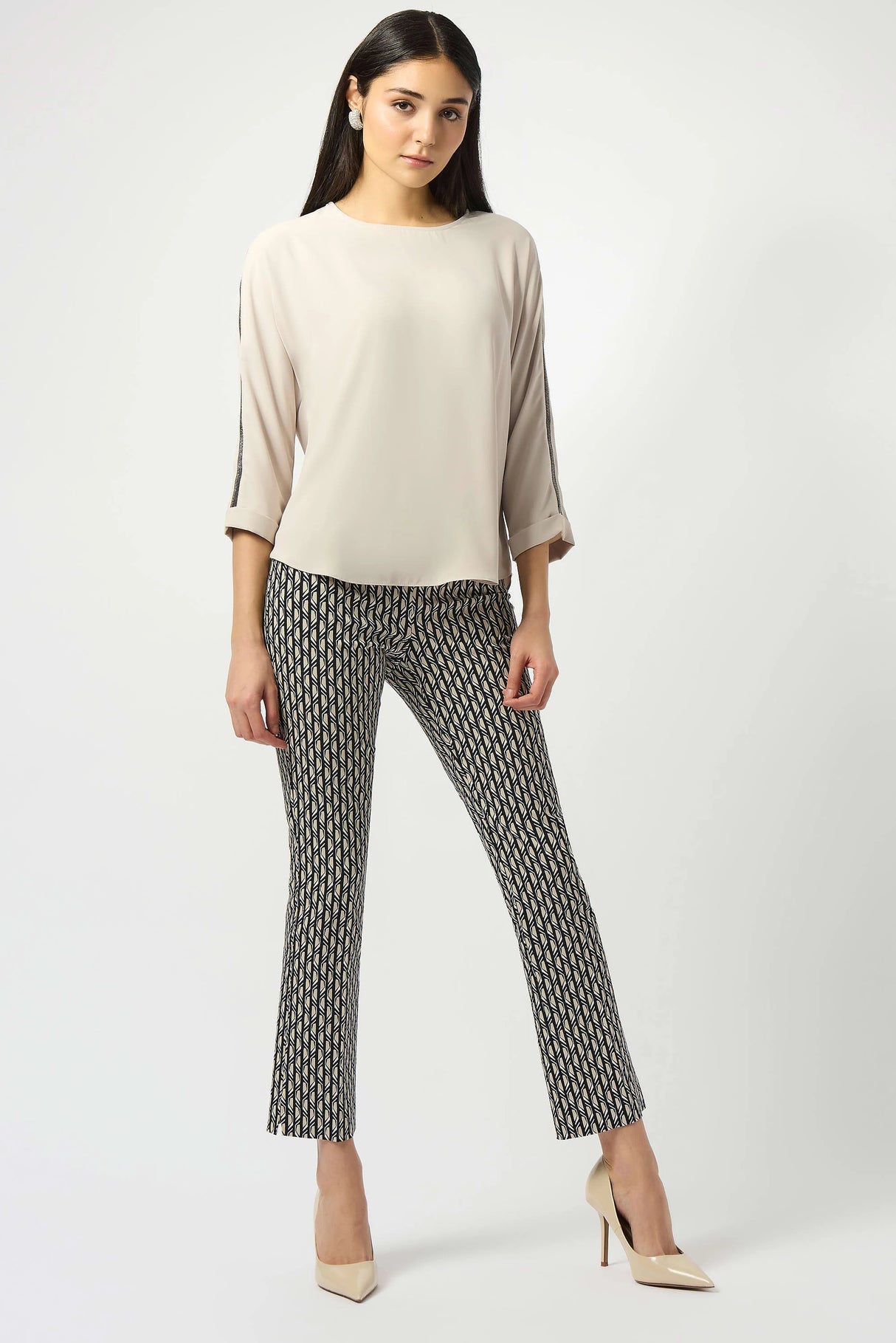 Millennium Print Straight Leg Pull-On Pants 253268