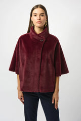JOSEPH RIBKOFF, Bonded Faux Fur Suede Jacket, 253924