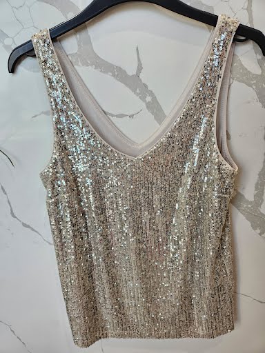 JOSEPH RIBKOFF TANK TOP GOLD SHIMMER 254023