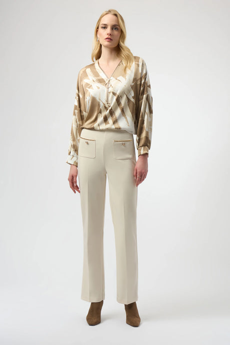 JOSEPH RIBKOFF, 254043, Scuba Crepe Straight Pull-On Pants