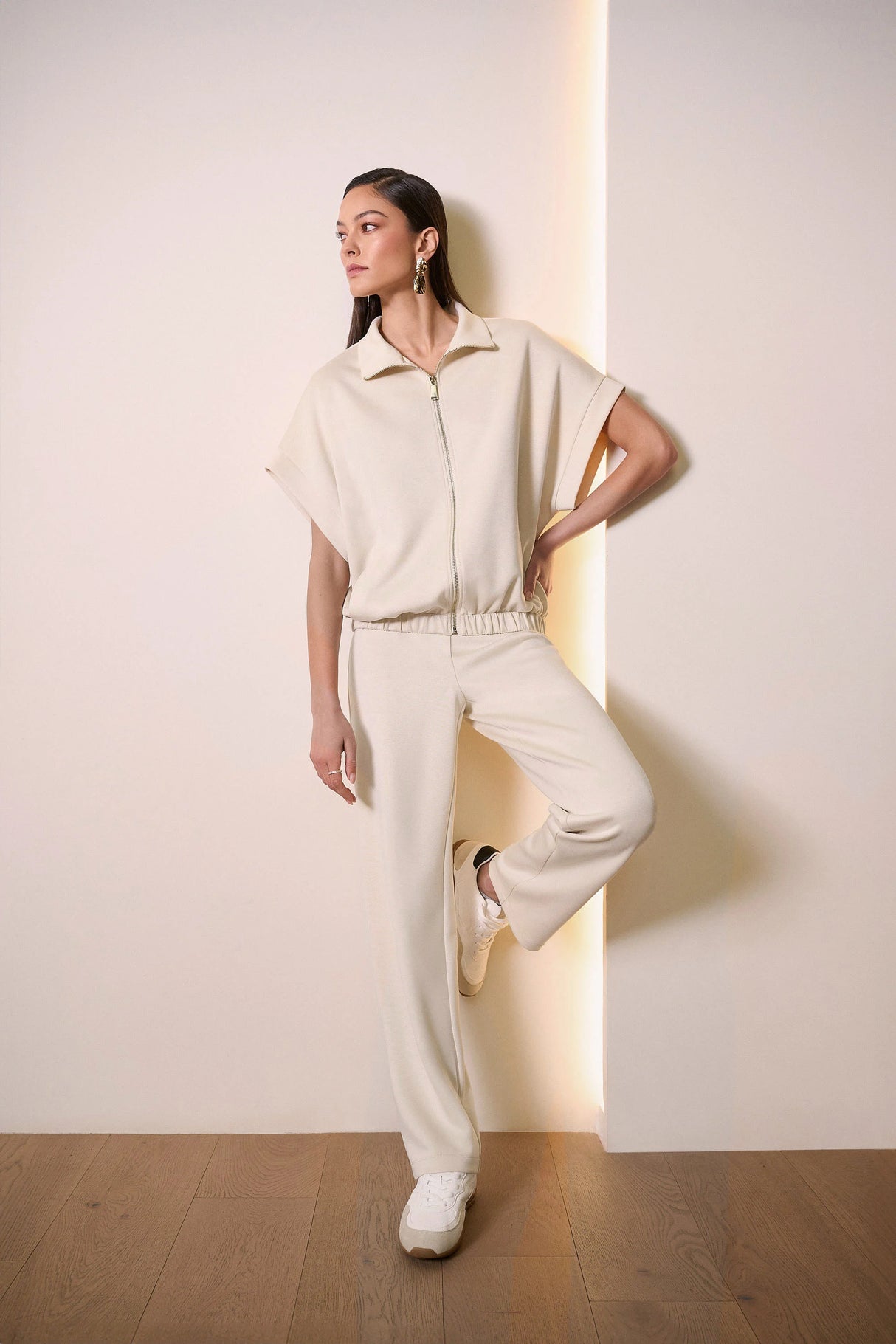 Scuba Jersey Straight Leg Pull-On Pants-254209