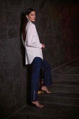 JOSEPH RIBKOFF, 254917, Classic Straight Leg Jeans with Rhinestone Hem